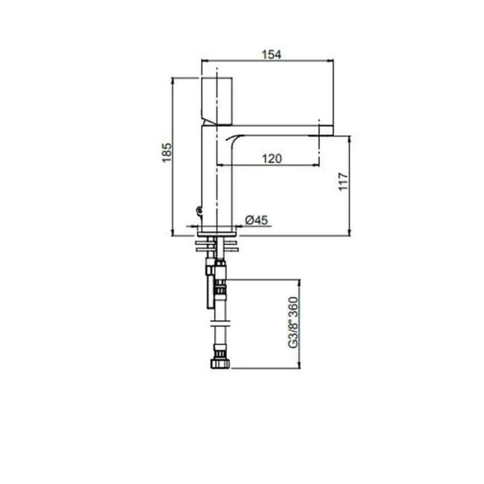 Grifo Monomando De Lavabo Acabado Negro Mate – Tube – AQG