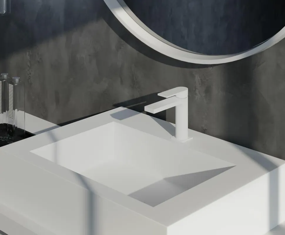 Grifo Monomando De Lavabo Alpha Blanco – 01ALP100BL – AQG