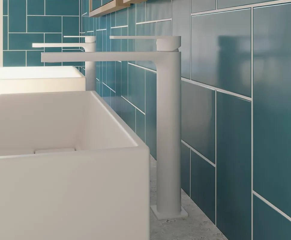Grifo Monomando De Lavabo Alto Alpha Blanco – 01ALP120BL – AQG