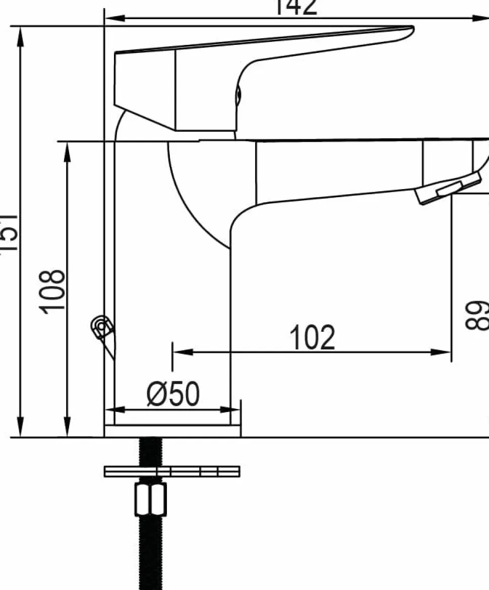 Grifo Monomando De Lavabo Lile Cromo – 01LIL100CR – AQG