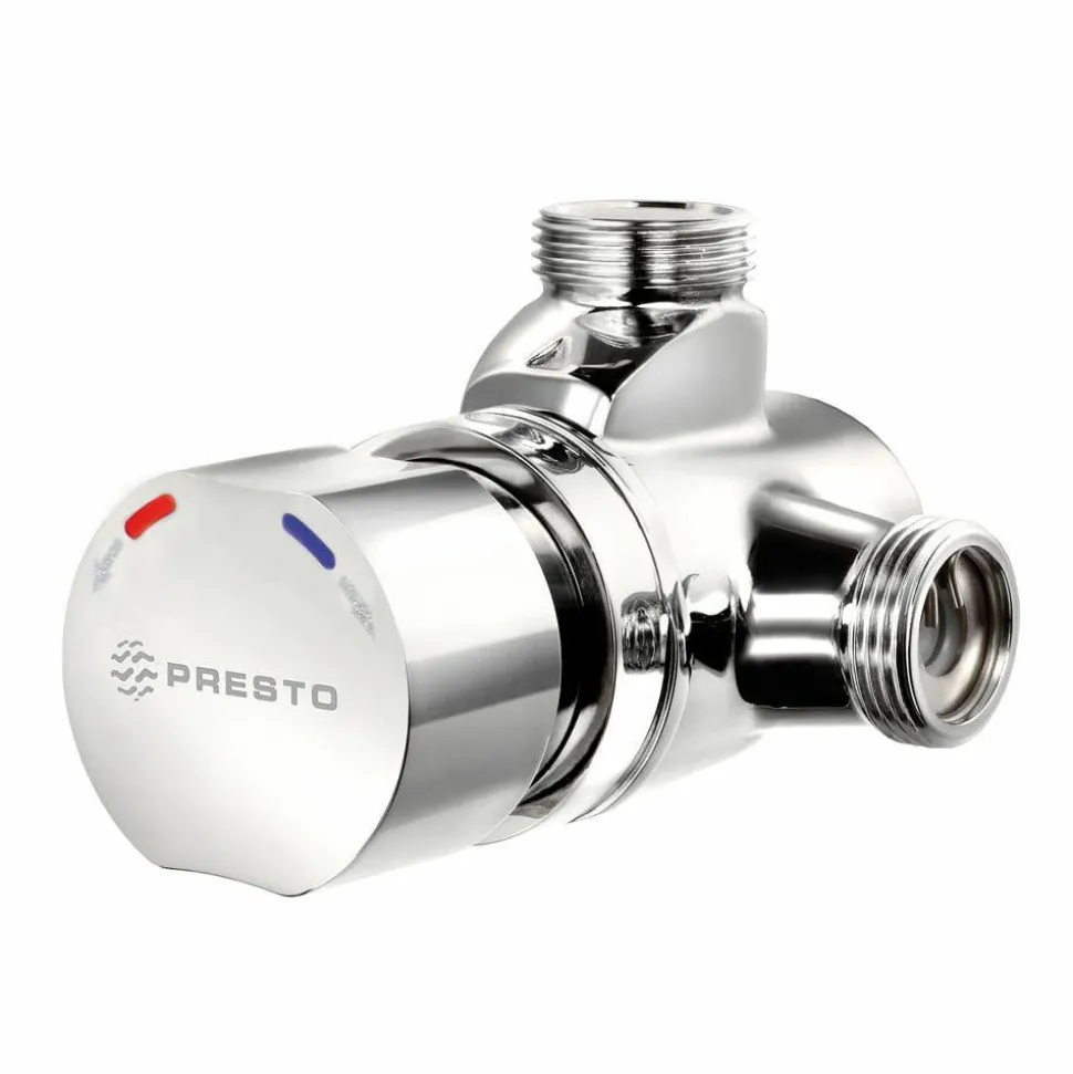 Grifo Temporizado Ducha Vista Mezclador Accionamiento Mediante Pulsador. PRESTO Alpa 90 Arte V Vista – 98925 – Presto Iberica