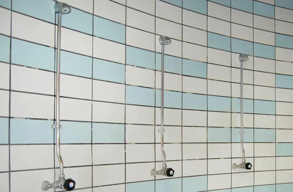 Grifo Temporizado Ducha Vista Mezclador Accionamiento Mediante Pulsador. PRESTO Conjunto Alpa 80 Con Rociador Antivandálico (sin Racores) – 35921 – Presto Iberica