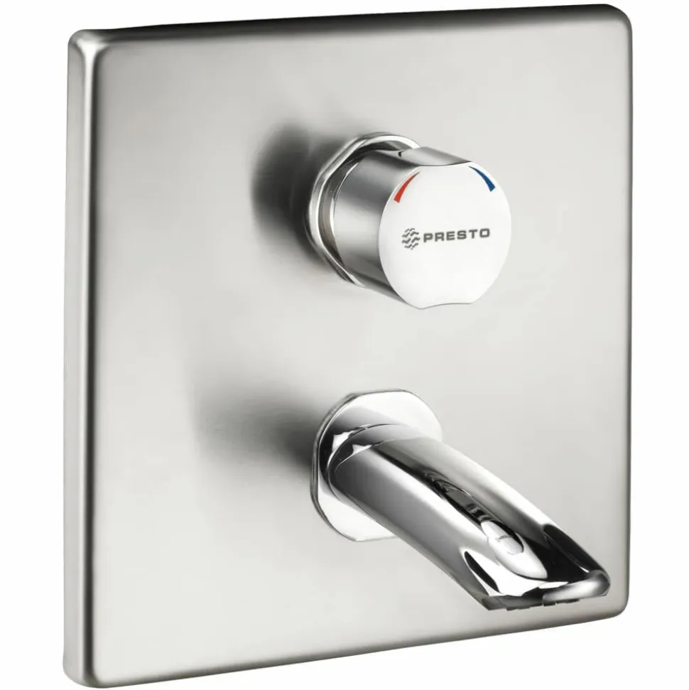 Grifo Temporizado Lavabo Mezclador Mural Empotrado Accionamiento Mediante Pulsador. PRESTO Arte CM – 66900 – Presto Iberica