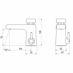 Grifo Temporizado Lavabo Mezclador Repisa Accionamiento Mediante Pulsador. PRESTO XT 2000 LM Eco – P2190920 – Presto Iberica