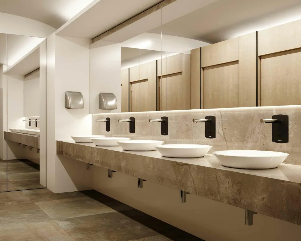 Grifo Temporizado Lavabo Un Agua Mural Por Sensor Accionamiento Mediante Sensor. PRESTO Domo Sensia P – 79216 – Presto Iberica