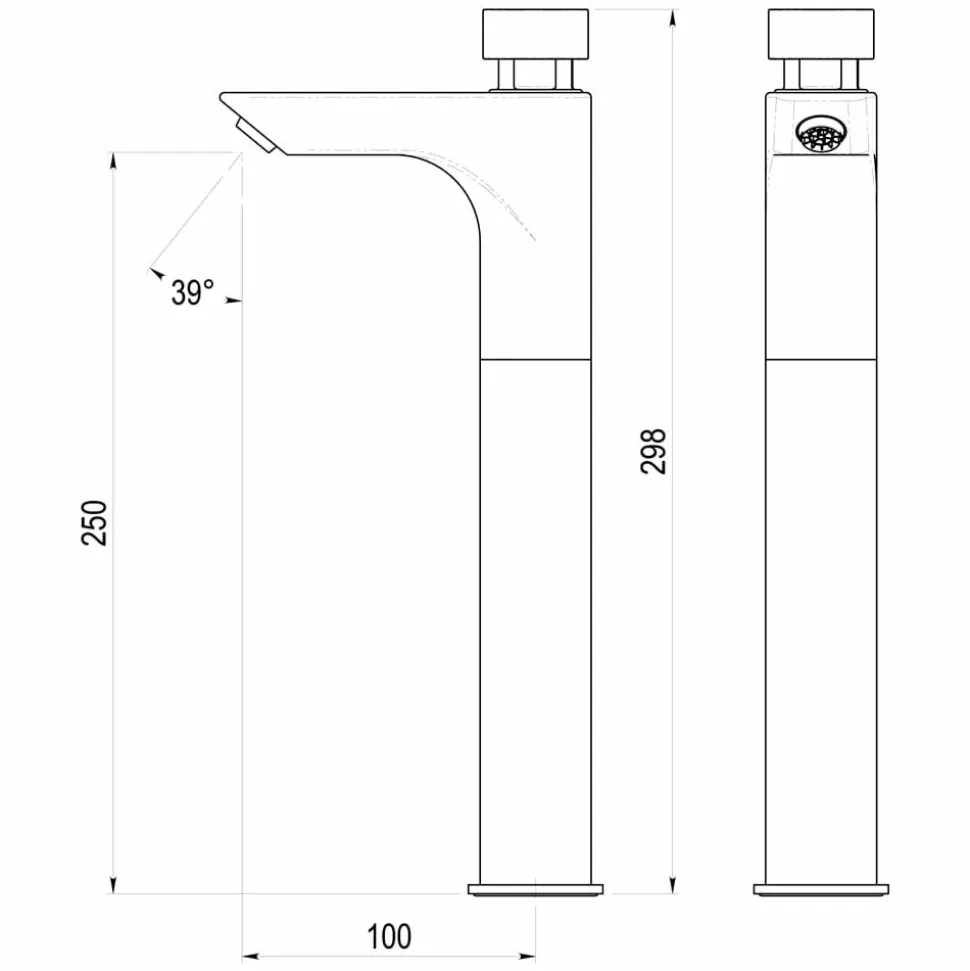 Grifo Temporizado Lavabo Un Agua Repisa Accionamiento Mediante Pulsado Cromo PRESTO XT L Alto – 26551 – Presto Iberica