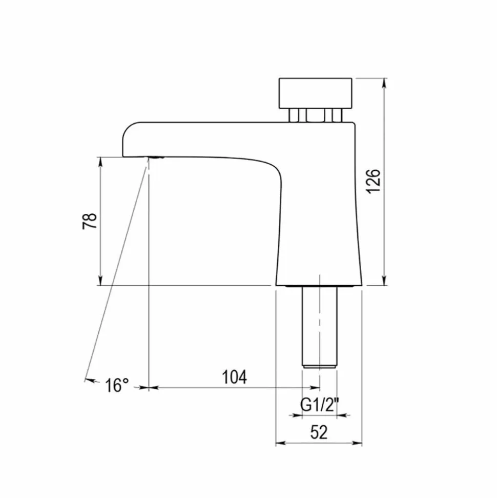 Grifo Temporizado Lavabo Un Agua Repisa Accionamiento Mediante Pulsador. PRESTO XT 2000 L Eco – 90906 – Presto Iberica