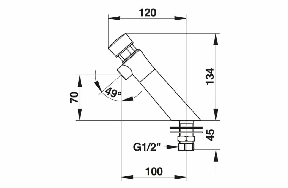Grifo Temporizado Lavabo Un Agua Repisa Accionamiento Mediante Pulsador. PRESTO Neo Inox – 65305 – Presto Iberica