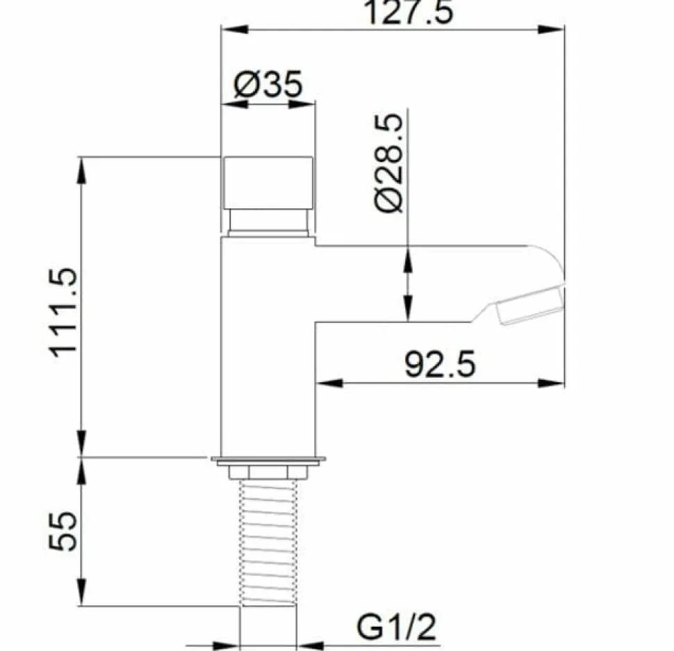 Grifo Temporizado Un Agua Para Lavabo Encimera – 07400.N – Nofer
