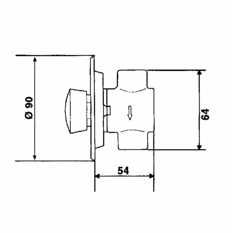 Grifo Temporizado Urinario Empotrado Accionamiento Mediante Pulsador. PRESTO 27 Eco Embellecedor Embutido – 10708 – Presto Iberica