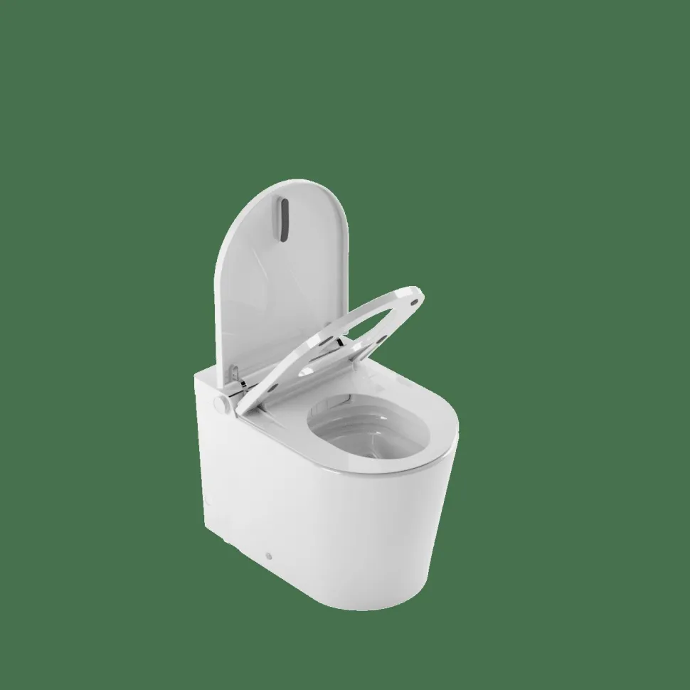 Inodoro A Suelo Con Cisterna Incorporada Con Función De Lavado Agua Fria Y Caliente Smart Toilet Con Display Blanco – Rada + – Mizubath -HNMRADA0010024