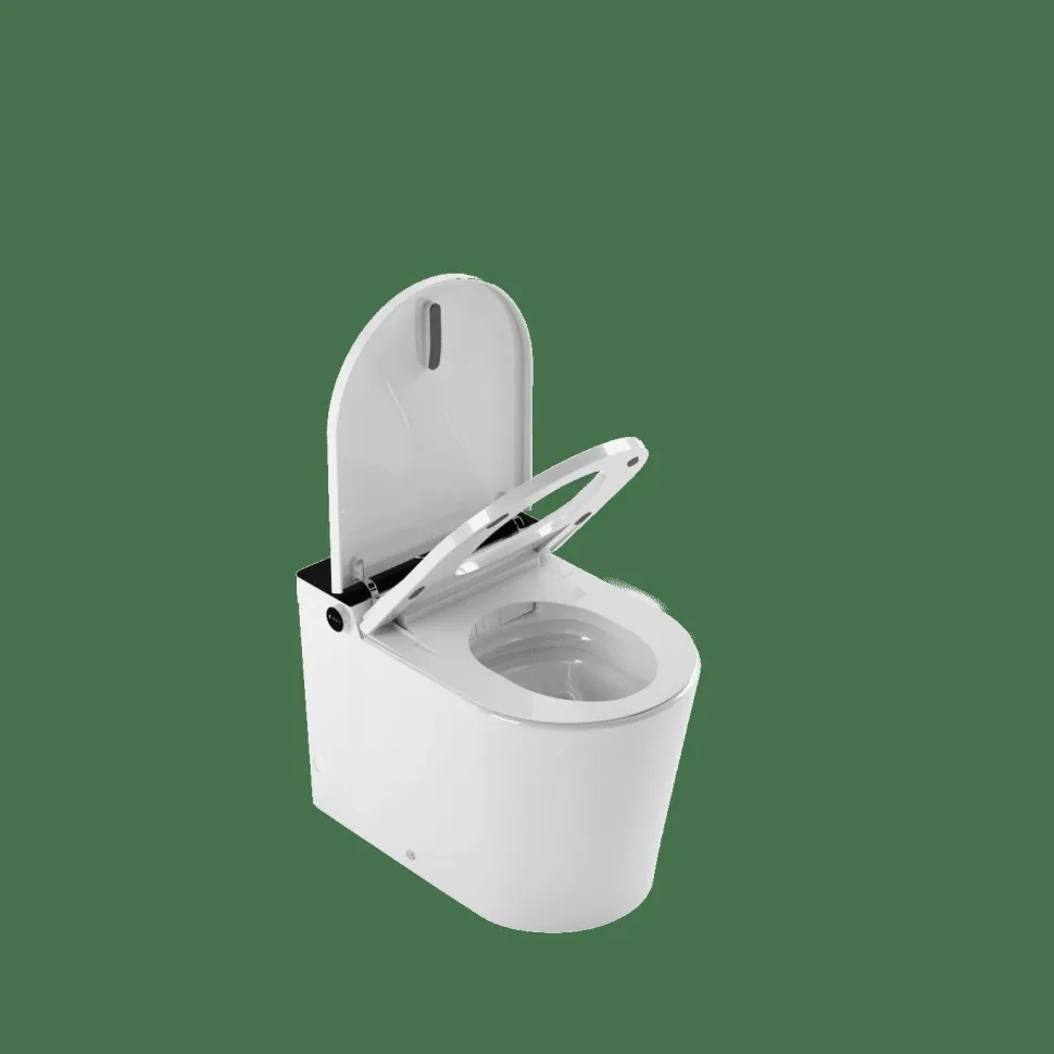 Inodoro A Suelo Con Cisterna Incorporada Con Función De Lavado Agua Fria Y Caliente Smart Toilet Con Display Negro – Rada + – Mizubath – HNMRADA0010023