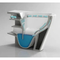 Inodoro BTW Compacto Rimless Génova – 00334 – Aquore