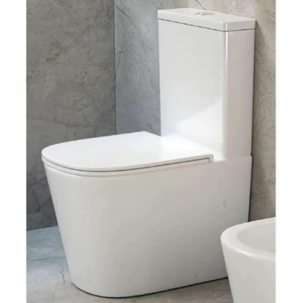 Inodoro BTW Compacto Rimless Turín – 09382 – Aquore