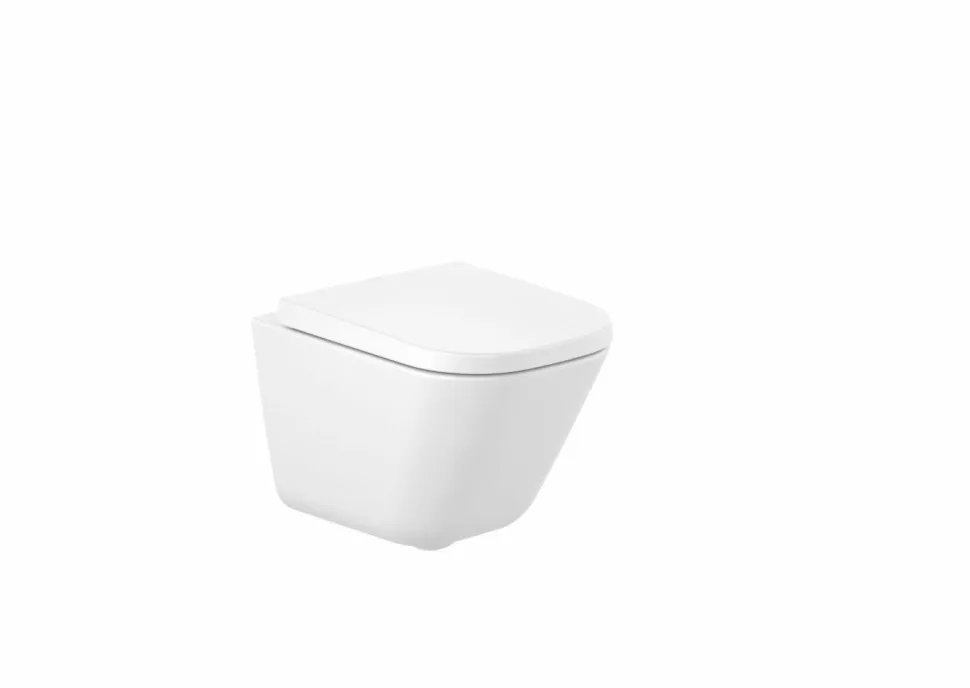 Inodoro Suspendido Compacto Con Fijaciones Ocultas (incluye Taza Rimless Y Tapa De Supralit®) – The Gap Square – Roca – A34647A000/A80173000B