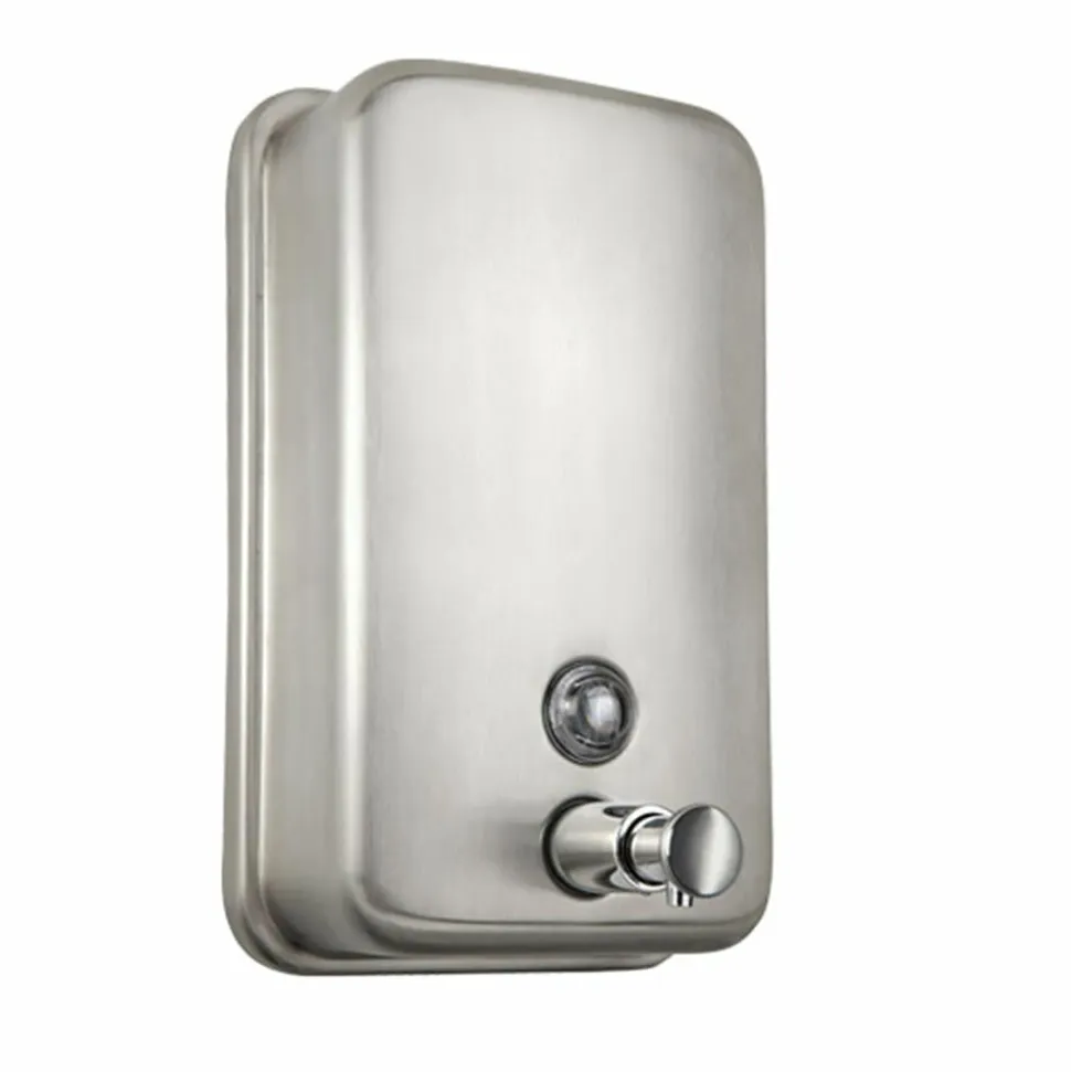 Jabonera Manual Inox Satinado – PrestoEquip – 88307