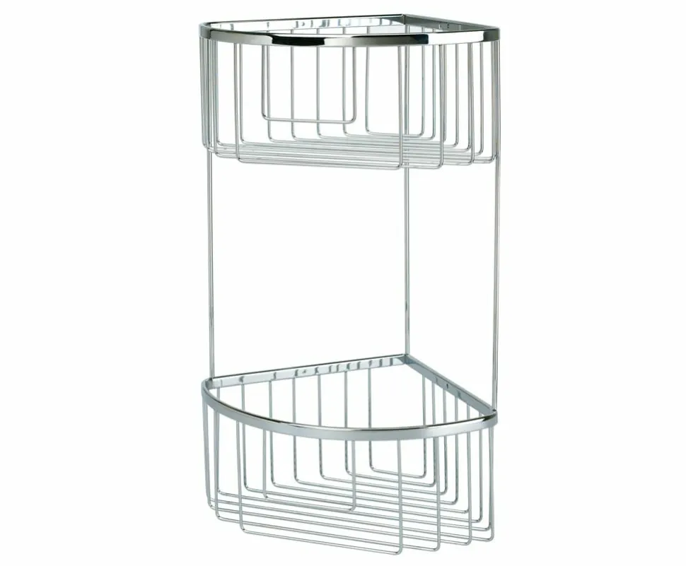 Jabonera Rejilla Baño Doble Triangular T11 AISI 304 Cromo – 30001T110120 – AQG