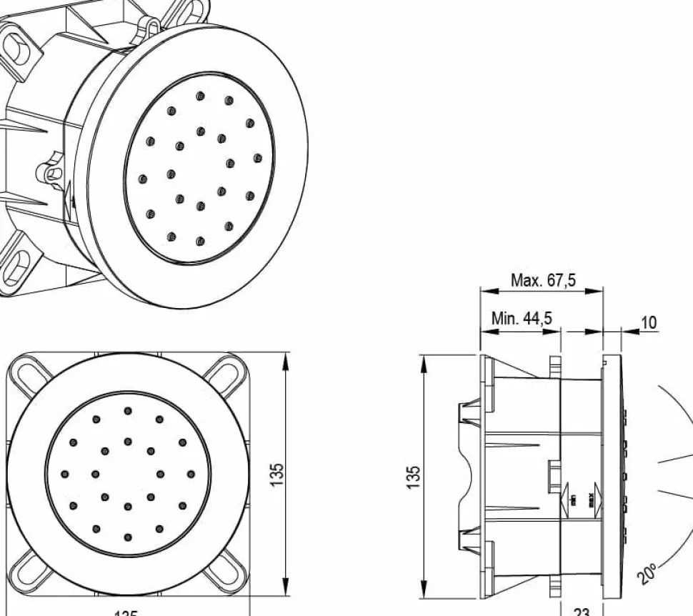 Jet Empotrar Redondo JET R – 19JER0125 – AQG