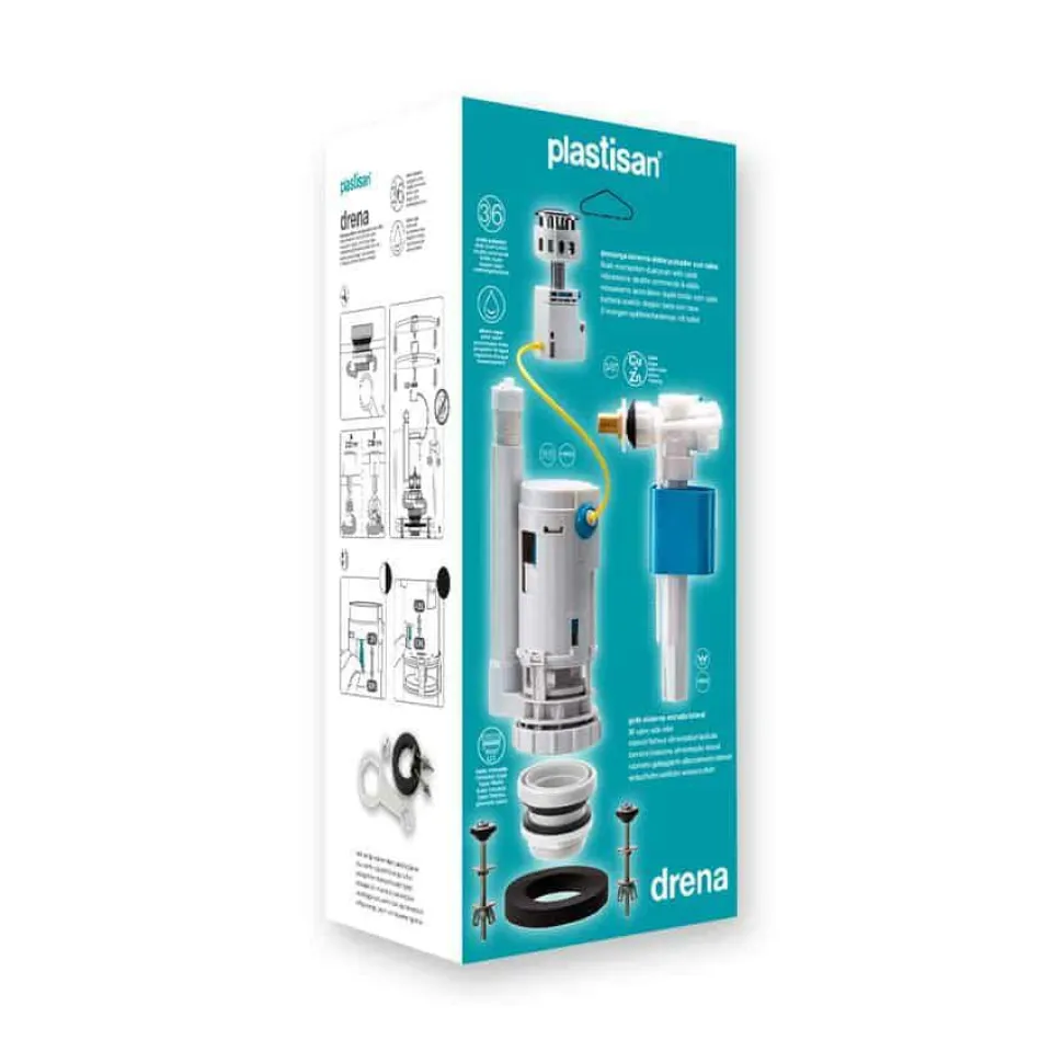 Kit Mecanismos Llenado Lateral Y Descarga Doble A Cable – Drena