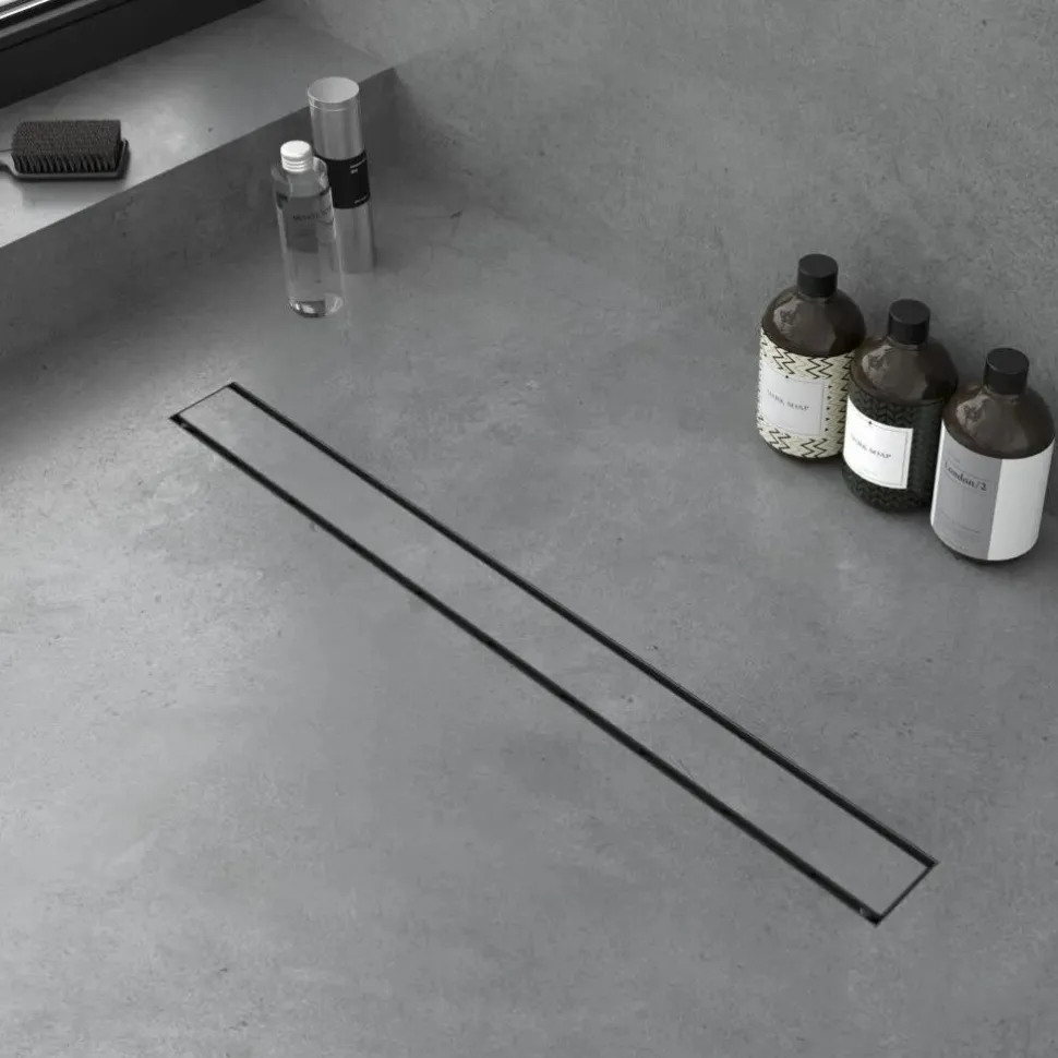 Kit Para Plato De Obra Con Sumidero Ruber Reducido Con Sifón De 30 Mm Y Rejilla EVOLUX MICROCEMENTO INOX 80 X 7 Cm Reducido – EVOLUX -IE47002R – Estil Gurú