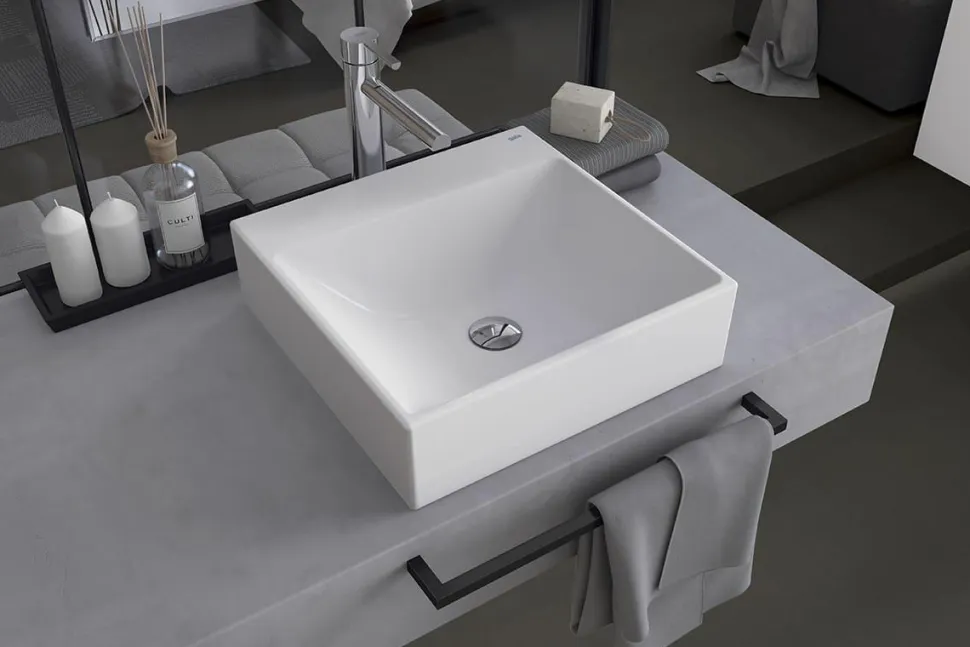 Lavabo Albus De 45X45 Sin Rebosadero Y Sin Orificio Para Grifo – Gala – G1022101