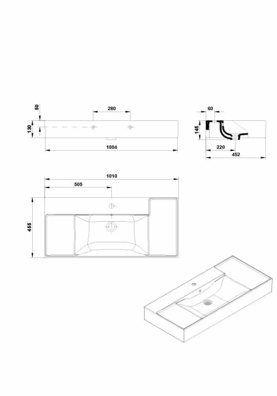 Lavabo Albus 80X45 Mural – Gala – G1021201