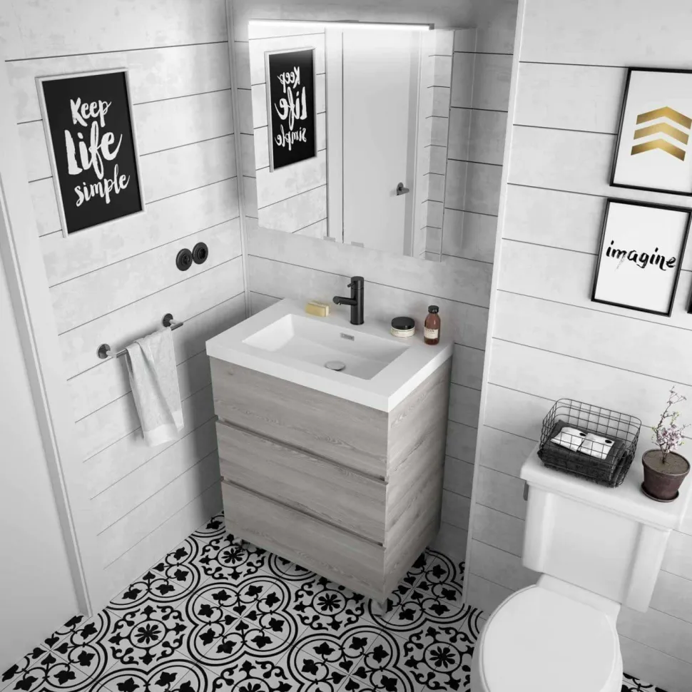 Lavabo De Carga Mineral Con Seno XL – Toscana – Salgar