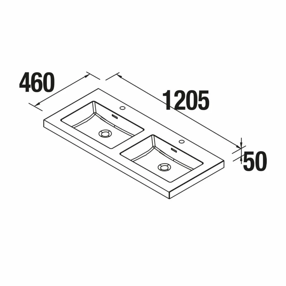 Lavabo De Carga Mineral Con 2 Senos – Toscana – Salgar