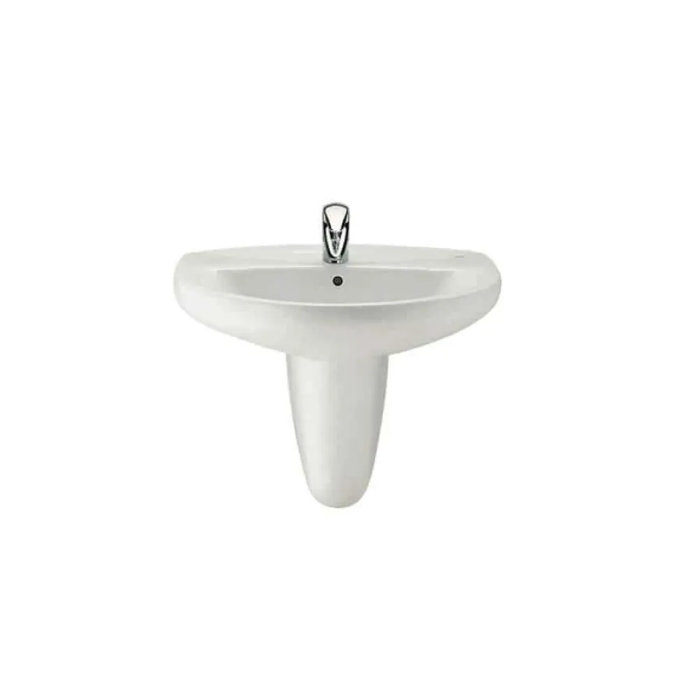 Lavabo De Porcelana Mural Con Semipedestal – Victoria – Roca