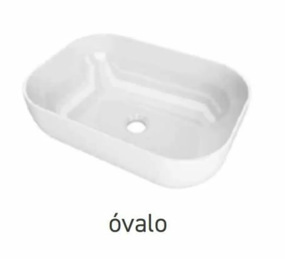 Lavabo De Resina Sobre Encimera Microtec 45x32x13 Cm – Ovalo – Aquore