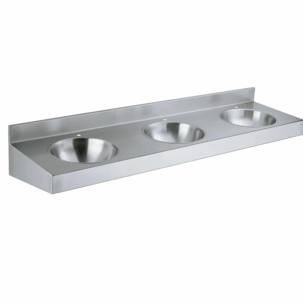Lavabo Múltiple Prestosan Inox 3 Senos Mate – PrestoEquip – 88865