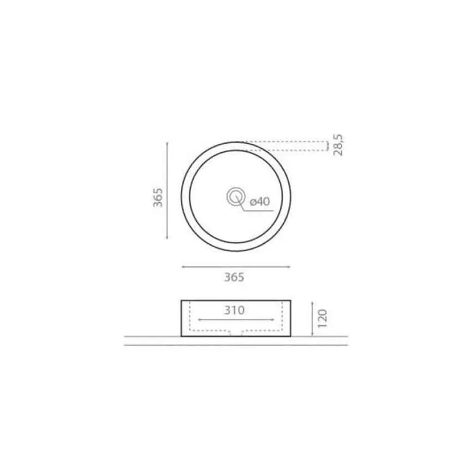 Lavabo Sobre Encimera Acero Satinado 8311 – Oruña – Bathco