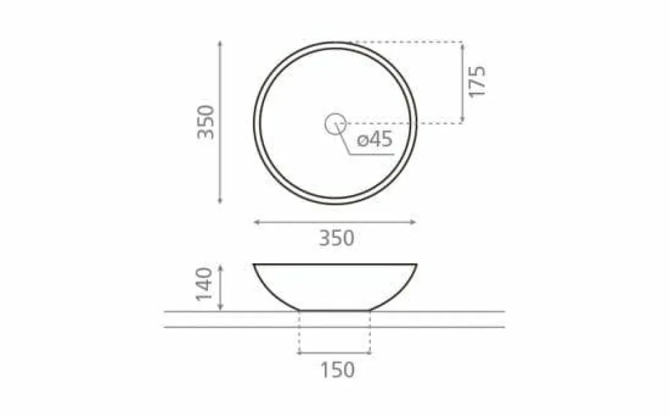 Lavabo Sobre Encimera – 4015 – Castellon C – Bathco