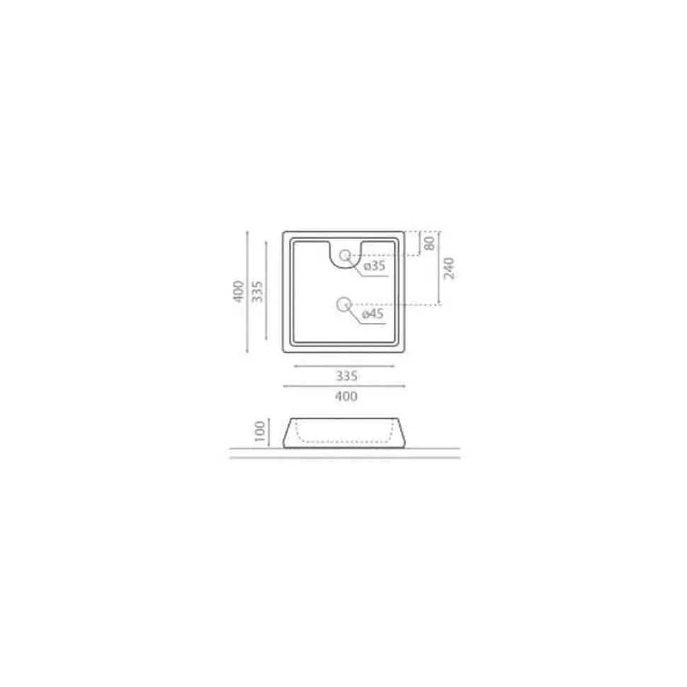 Lavabo Sobre Encimera 40/60 Cm – Galicia – Bathco