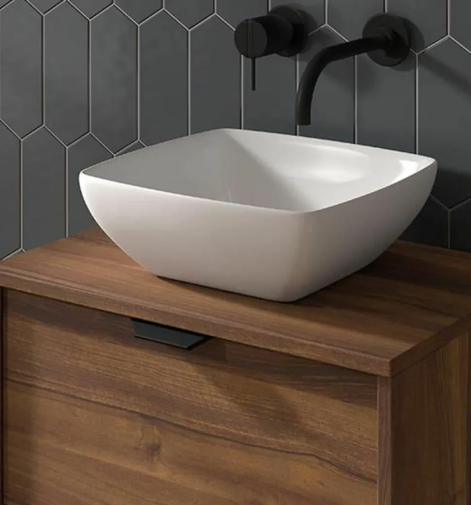 Lavabo Sobre Encimera De Cerámica Para Muebles De Fondo Reducido 30×30 Cm – Petit – Visobath