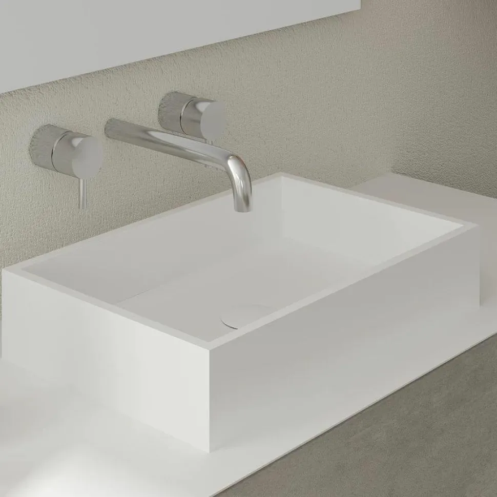 Lavabo Sobre Encimera De SolidSurface – Carey – Baños10