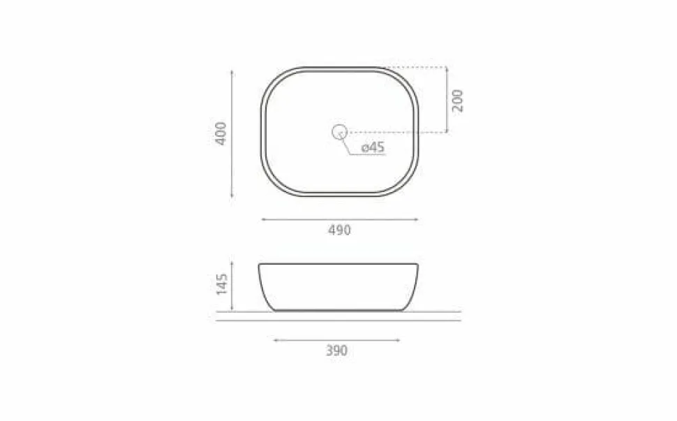 Lavabo Sobre Encimera – 4072 – Olea 50 – Bathco