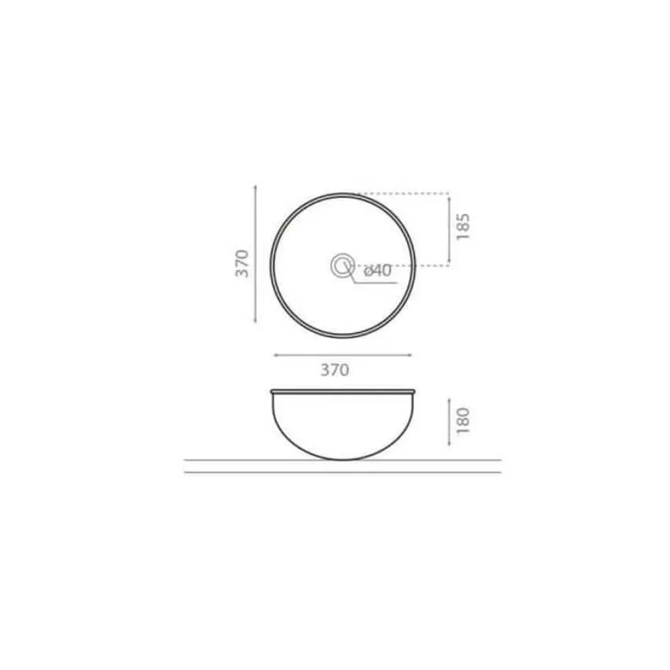 Lavabo Sobre Encimera Sin Rebosadero Acero Esmaltado 37×18 Cm – Mogro – Bathco