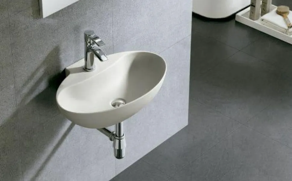 Lavabo Sobre Encimera / Suspendido Blanco O Natural – 0034N/0034NCRU- New Malaga – Bathco