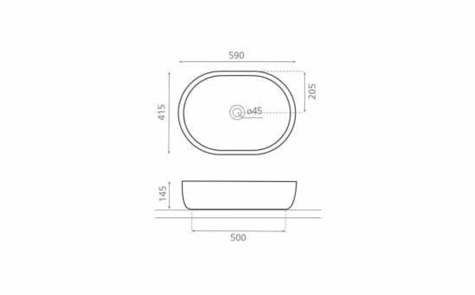 Lavabo Sobre Encimera – 4037 – Toulouse – Bathco