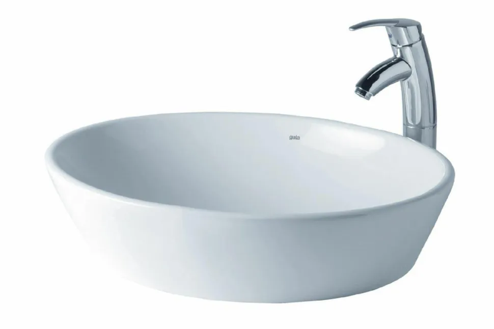 Lavabo Soft 58 Sobre-Encimera, Sin Repisa Blan – Gala – G1305001