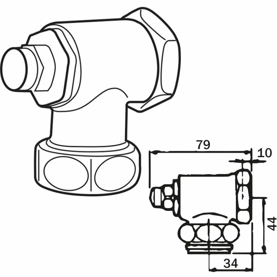 Llave De Paso Escuadra – 42010 – Presto Iberica
