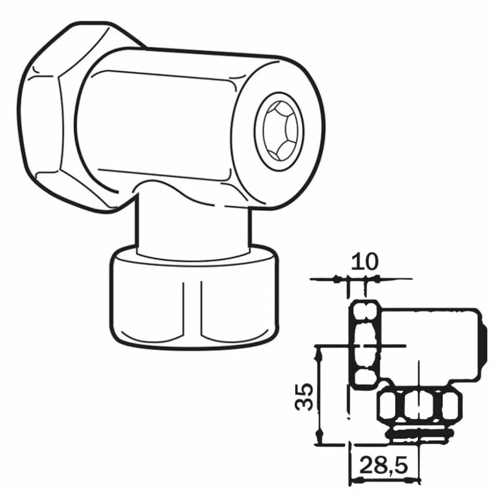 Llave De Paso Para Grifo Temporizado Lavabo Un Agua – 42520 – Presto Iberica