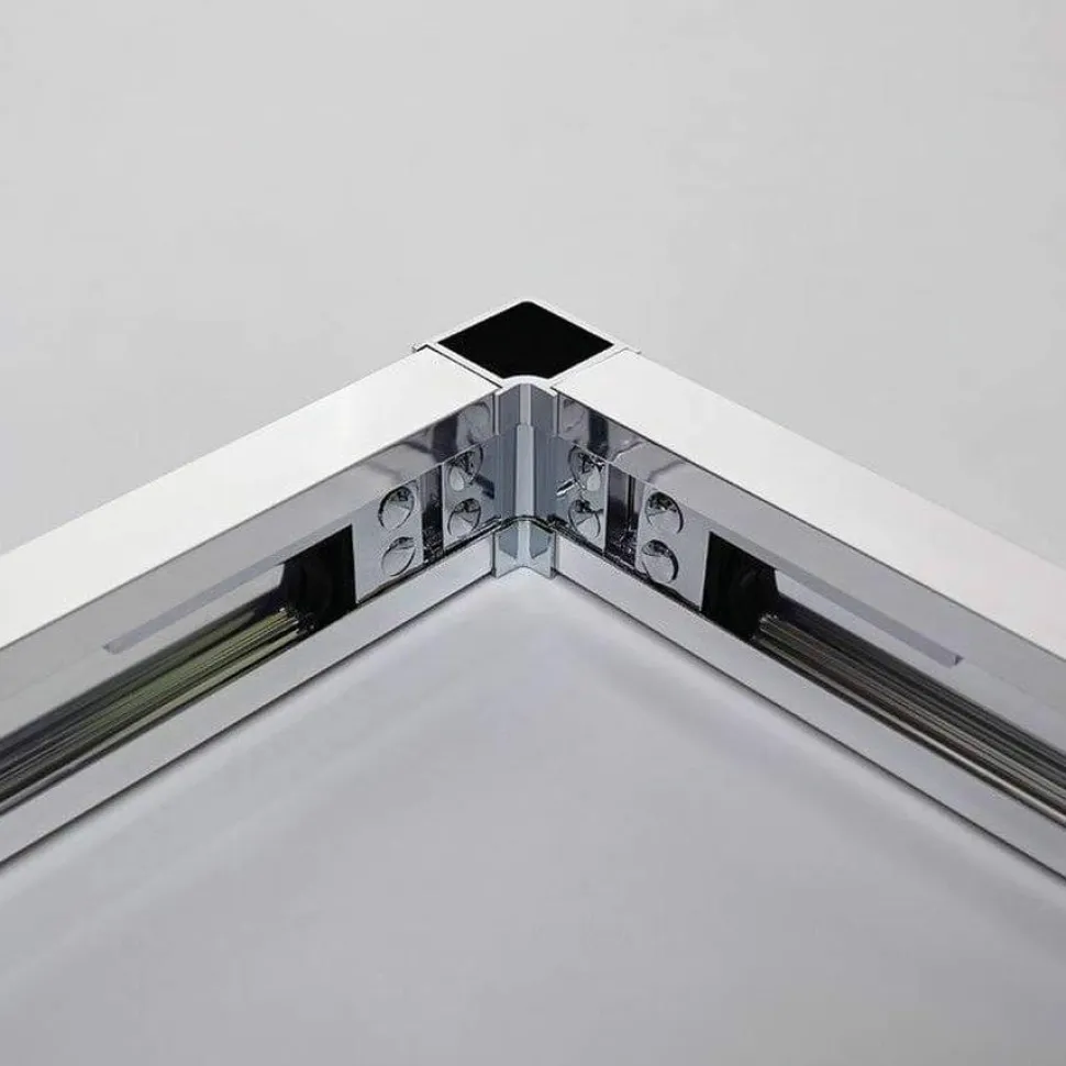 Mampara Angular 1 Puerta Corredera Con Decorado Frost Plus – Basic – GME