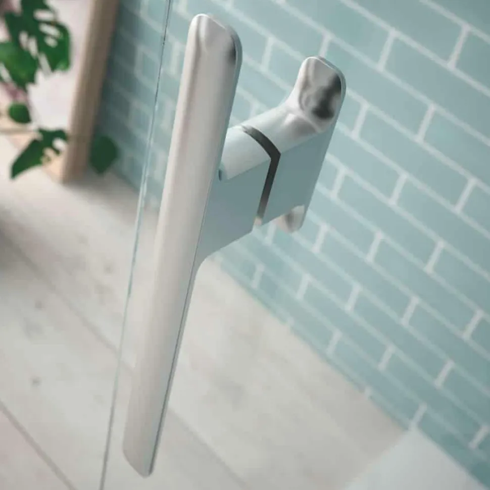 Mampara De Ducha Frontal De Una Puerta Corredera Y Fijo – Serie Reikiavik – Salgar