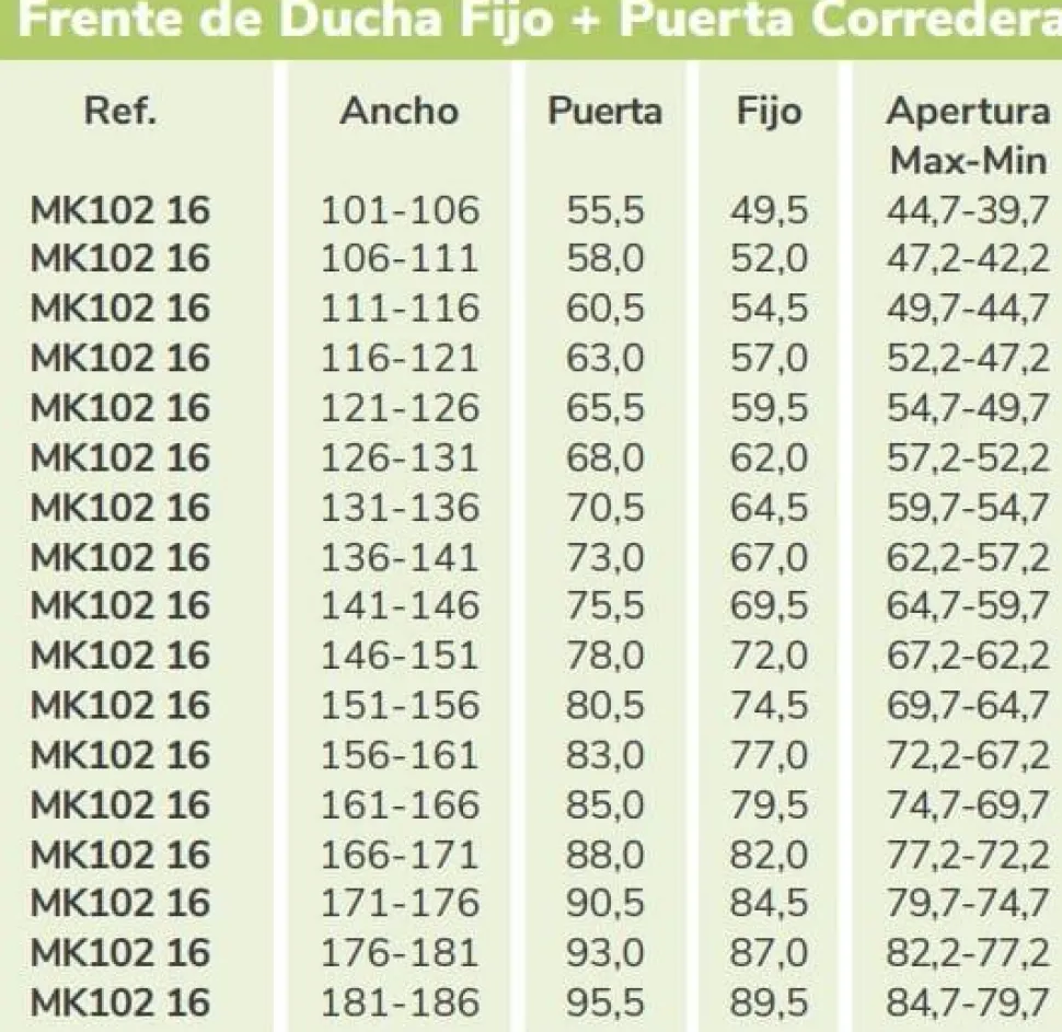 Mampara De Ducha Frontal Fijo + Puerta Corredera Deslizable Por La Parte Inferior Perfil Negro – Moka – MK102 – Kassandra