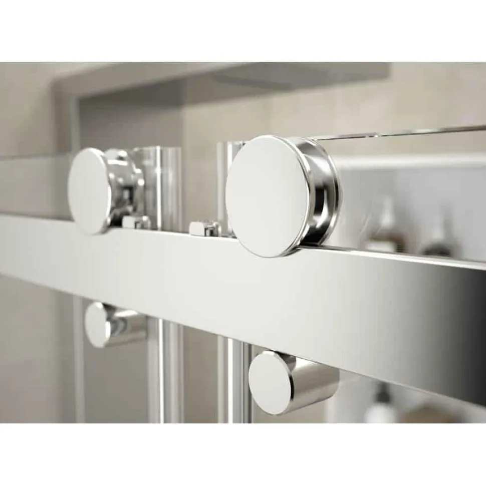 Mampara De Ducha Frontal Puerta Corredera + Fijo Con Lateral Fijo – Helsinki – Salgar