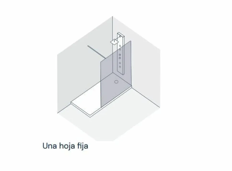 Mampara De Ducha Panel Fijo Con Posibilidad De Hoja Batiente – Screen – Baños 10
