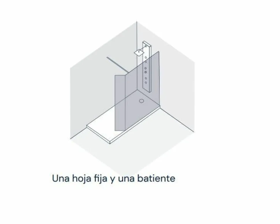 Mampara De Ducha Panel Fijo Con Posibilidad De Hoja Batiente – Screen – Baños 10