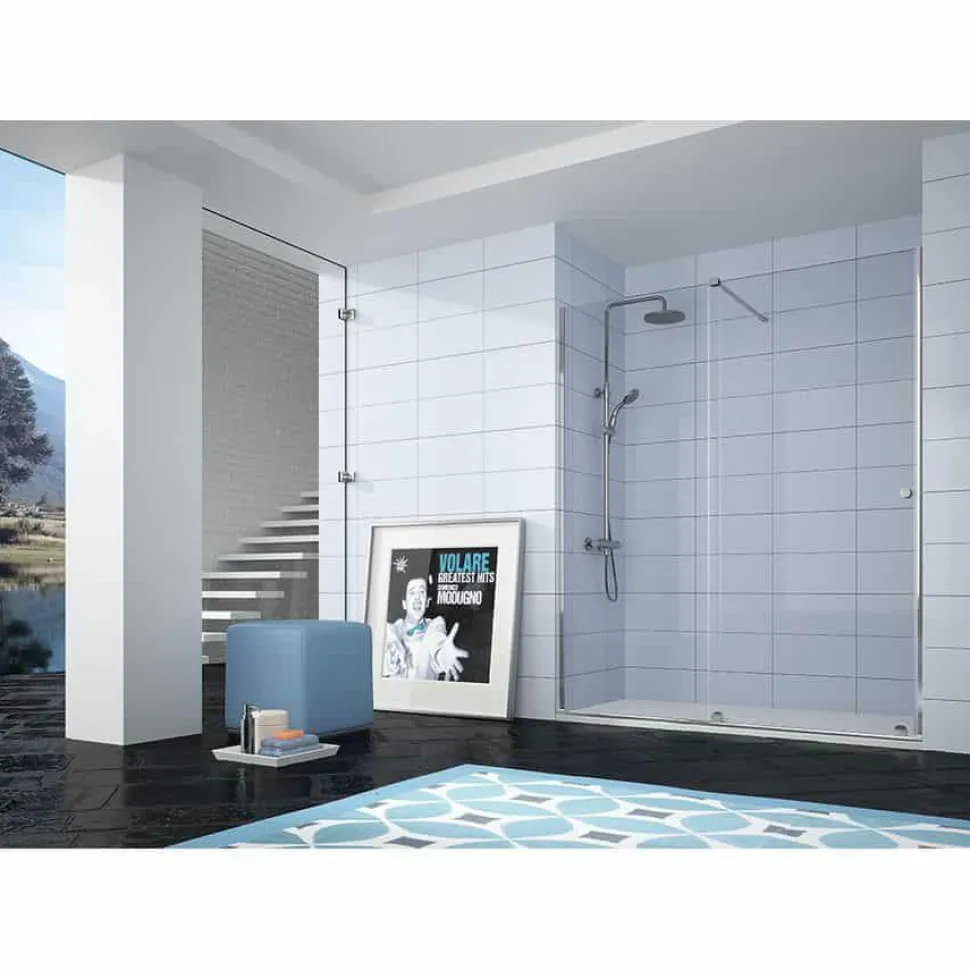 Mampara Frontal De Ducha Fijo + Puerta Corredera REF. VO102 16 – Volare – Kassandra